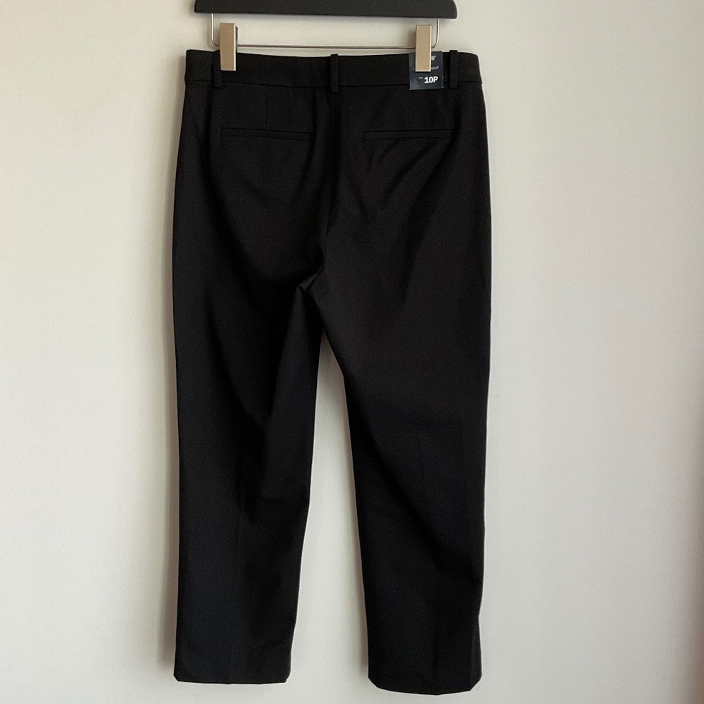 J Crew Factory Black Kallie Straight Leg Pant Petite 10 Petite - Picture 3 of 4